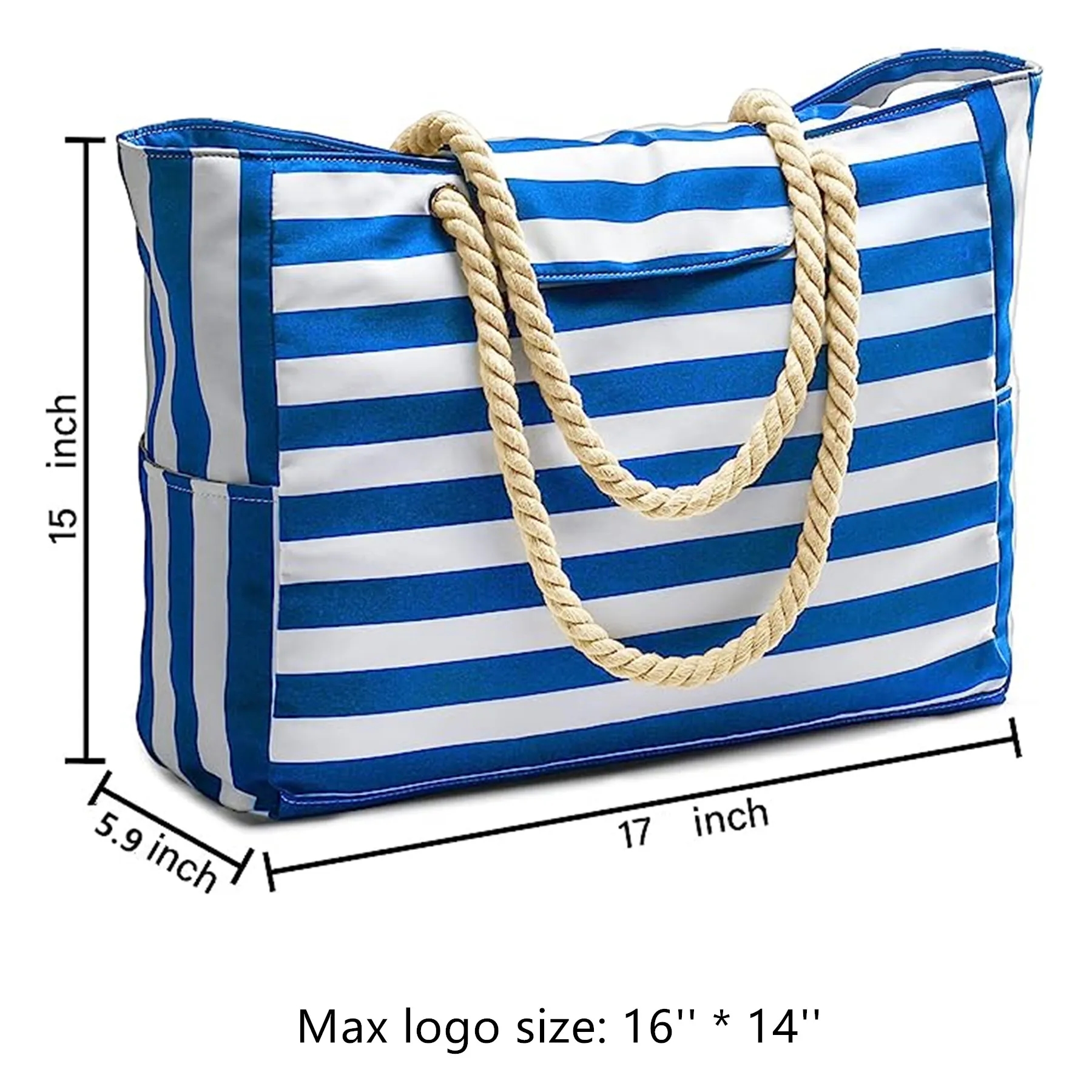 Beach Tote Bag, custom tote bag with logo imprint 6