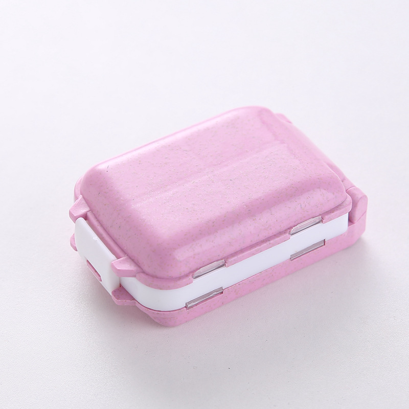8 Compartments Pill Organizer Portable Pocket Pill Box Dispenser 11