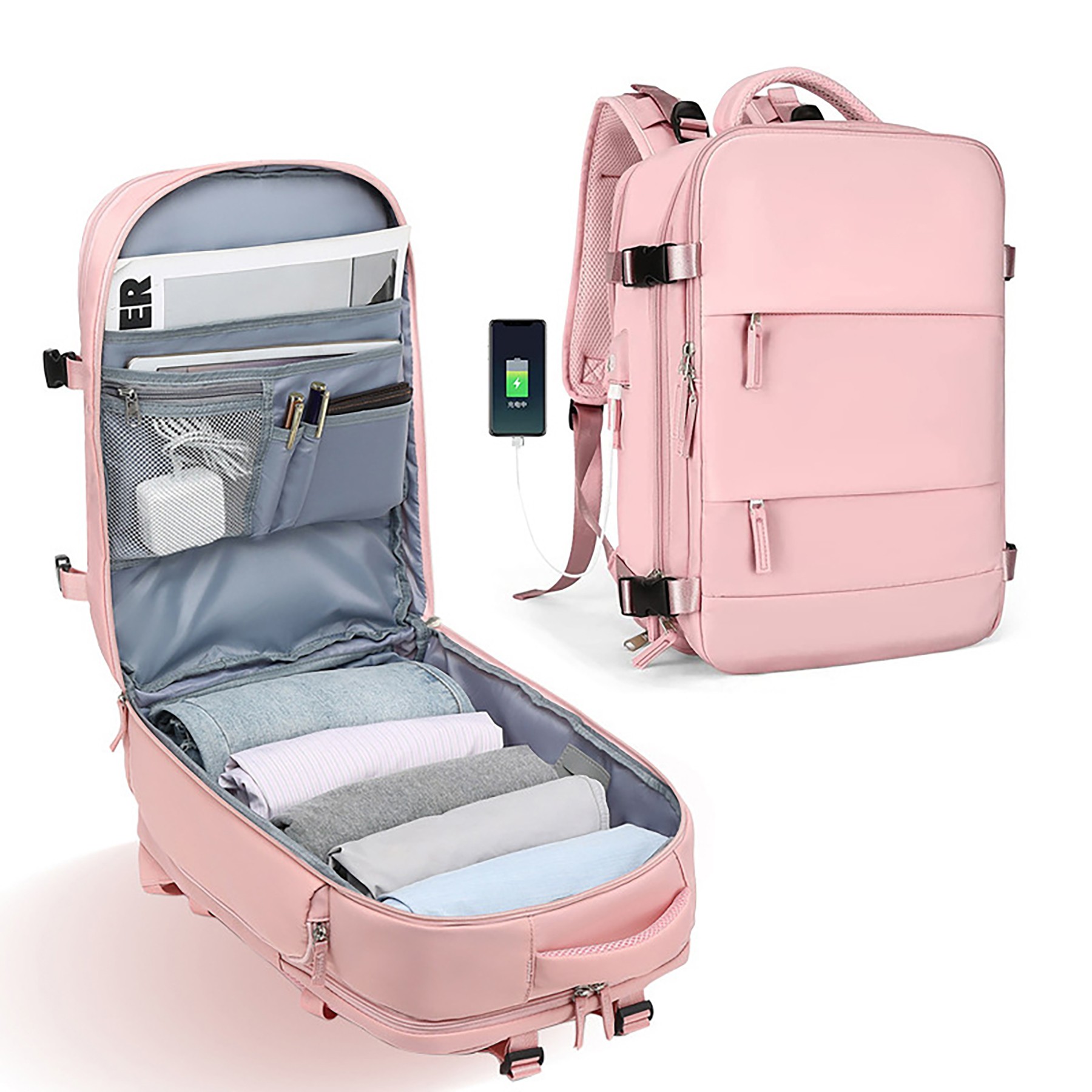 Travel Backpack With USB Charging Port 4