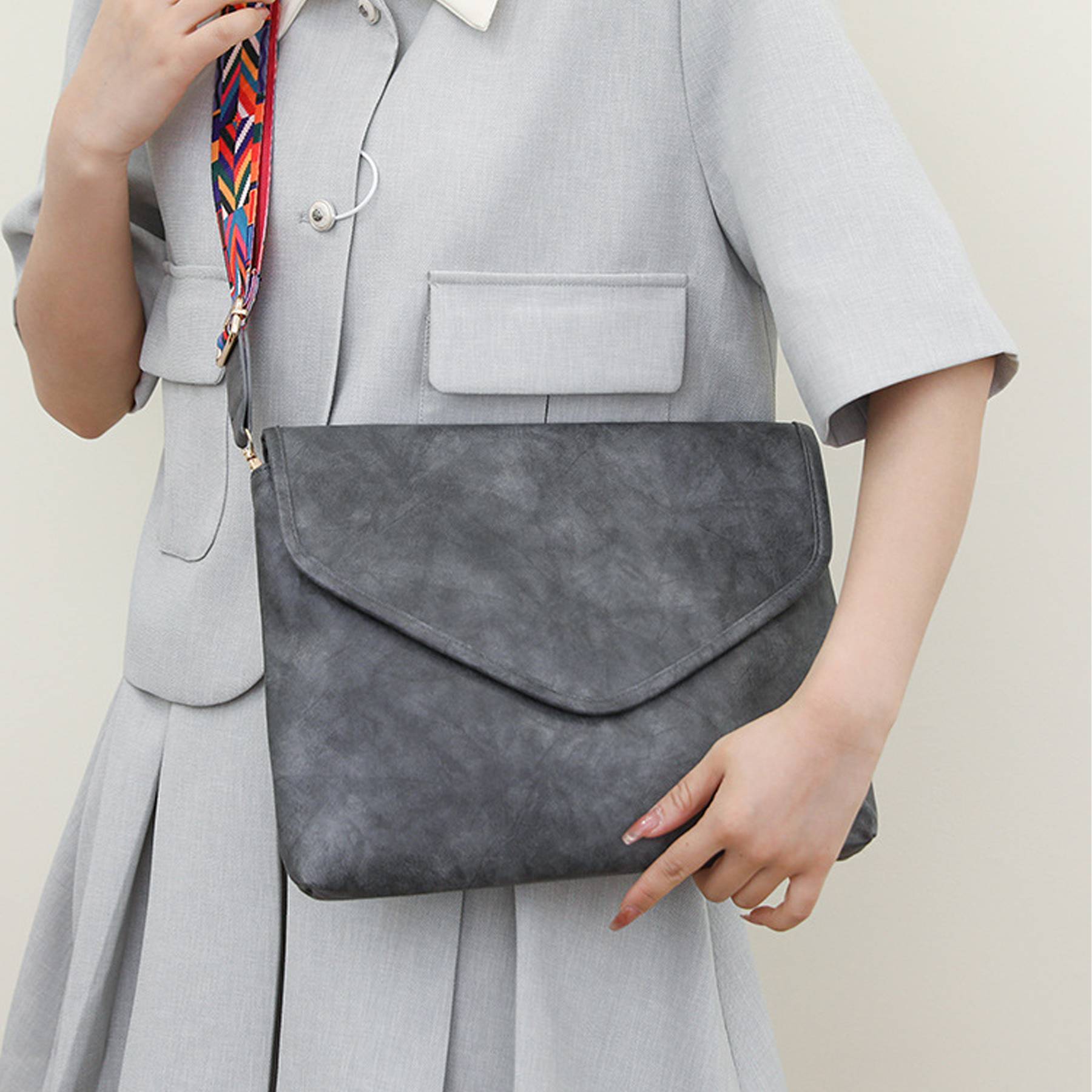 PU Leather Vintage Envelope Crossbody Bags 3