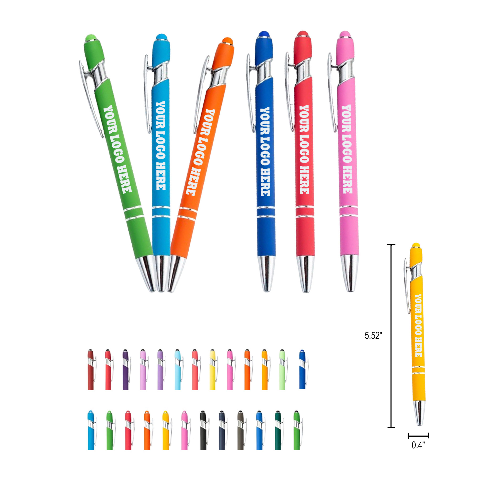 2 in 1 Soft Stylus Tip Touch Screen Ballpoint Pen MOQ100 3