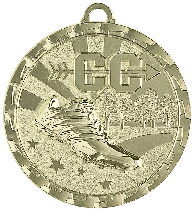 Cross Country Bright Medal, 2" 2