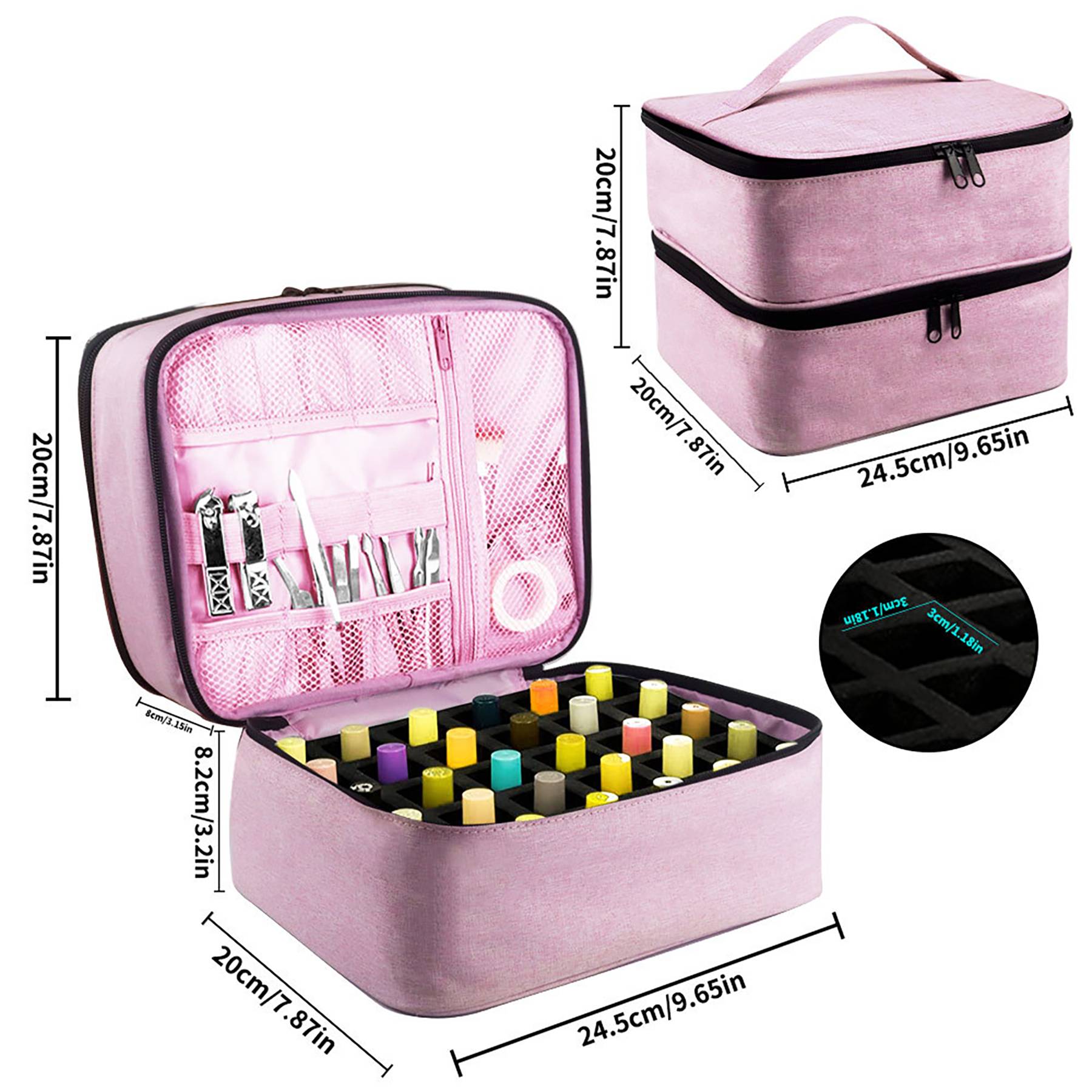 Nail Polish Carrying Case Make-up Bag 3