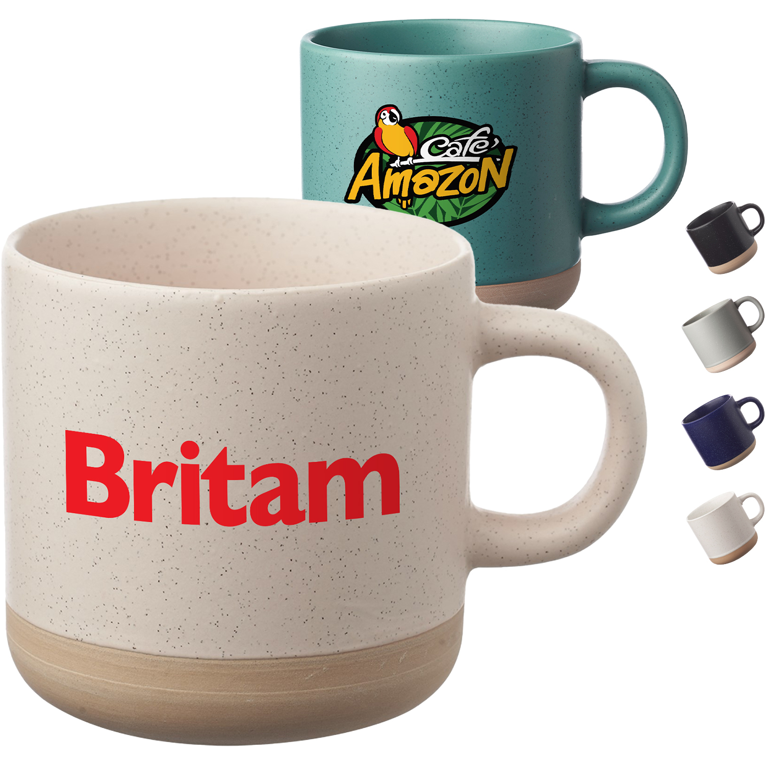 11 oz. Coffee Mugs w/ Speckled Accents 1