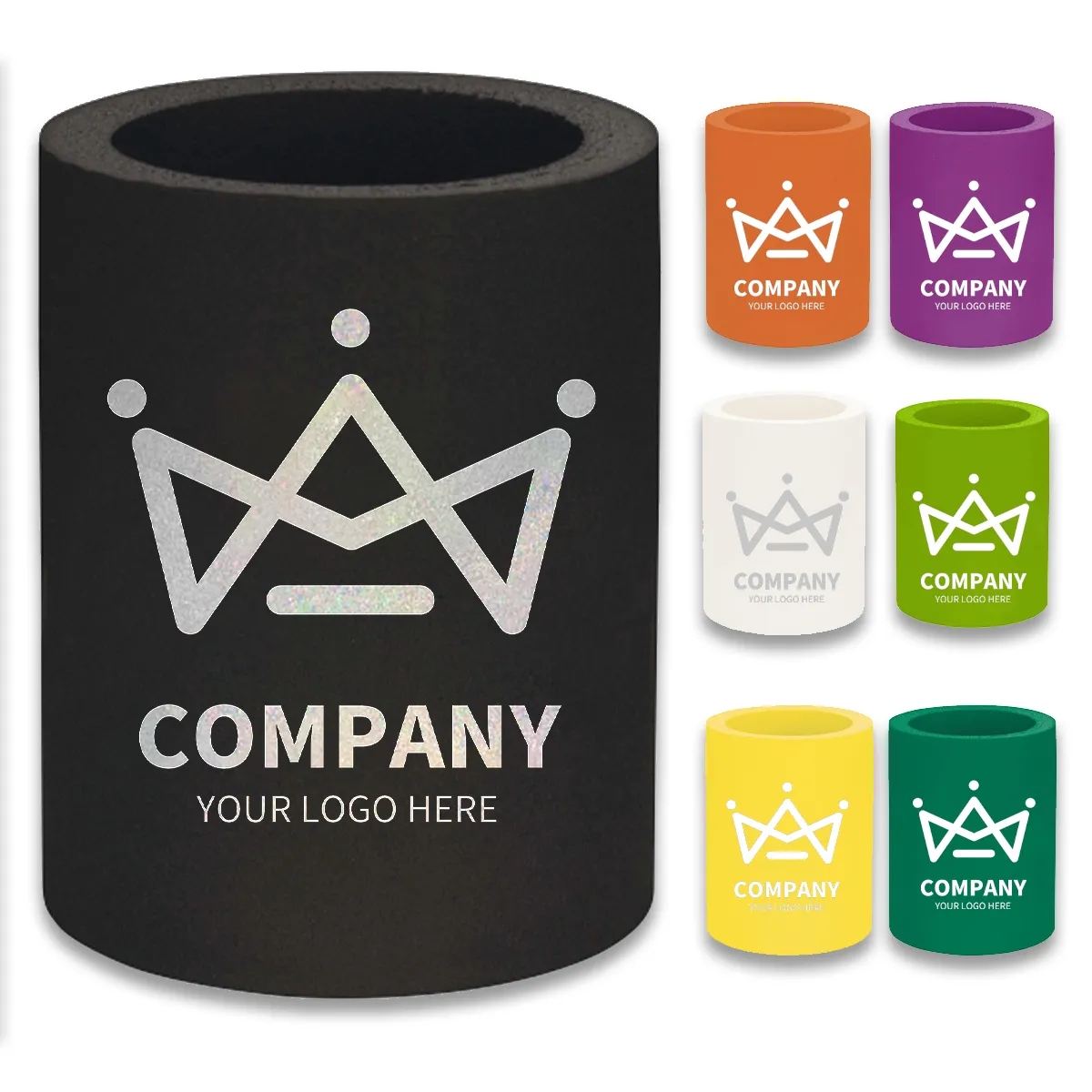 Cooler Holder Collapsible Insulated Sleeves for Beer Can, custom koozie with logo imprint 2
