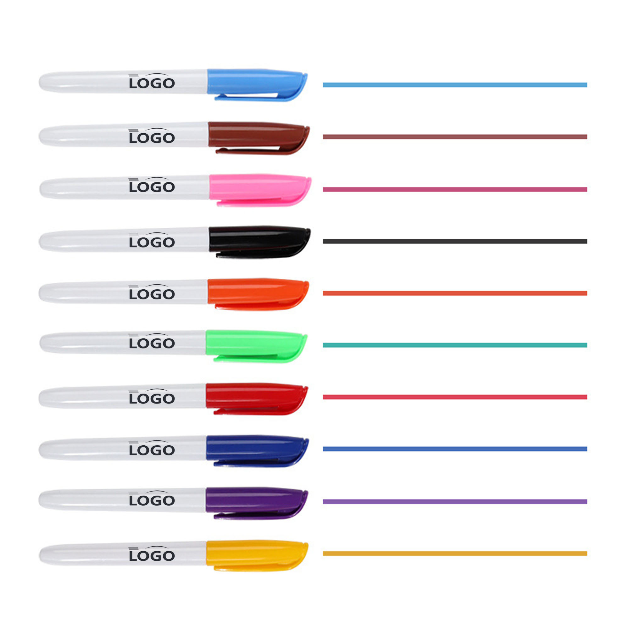 8 Colour Plastic Whiteboard Erasable Marker Pen 1