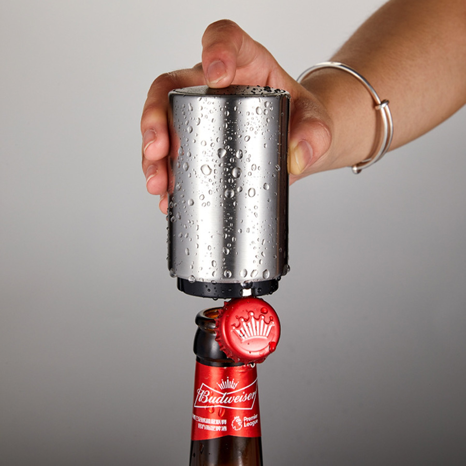 Stainless Steel Press Bottle Opener 3