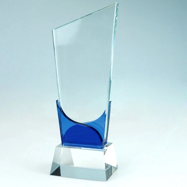 Crystal Blue Award Trophy For Business Gifts 3