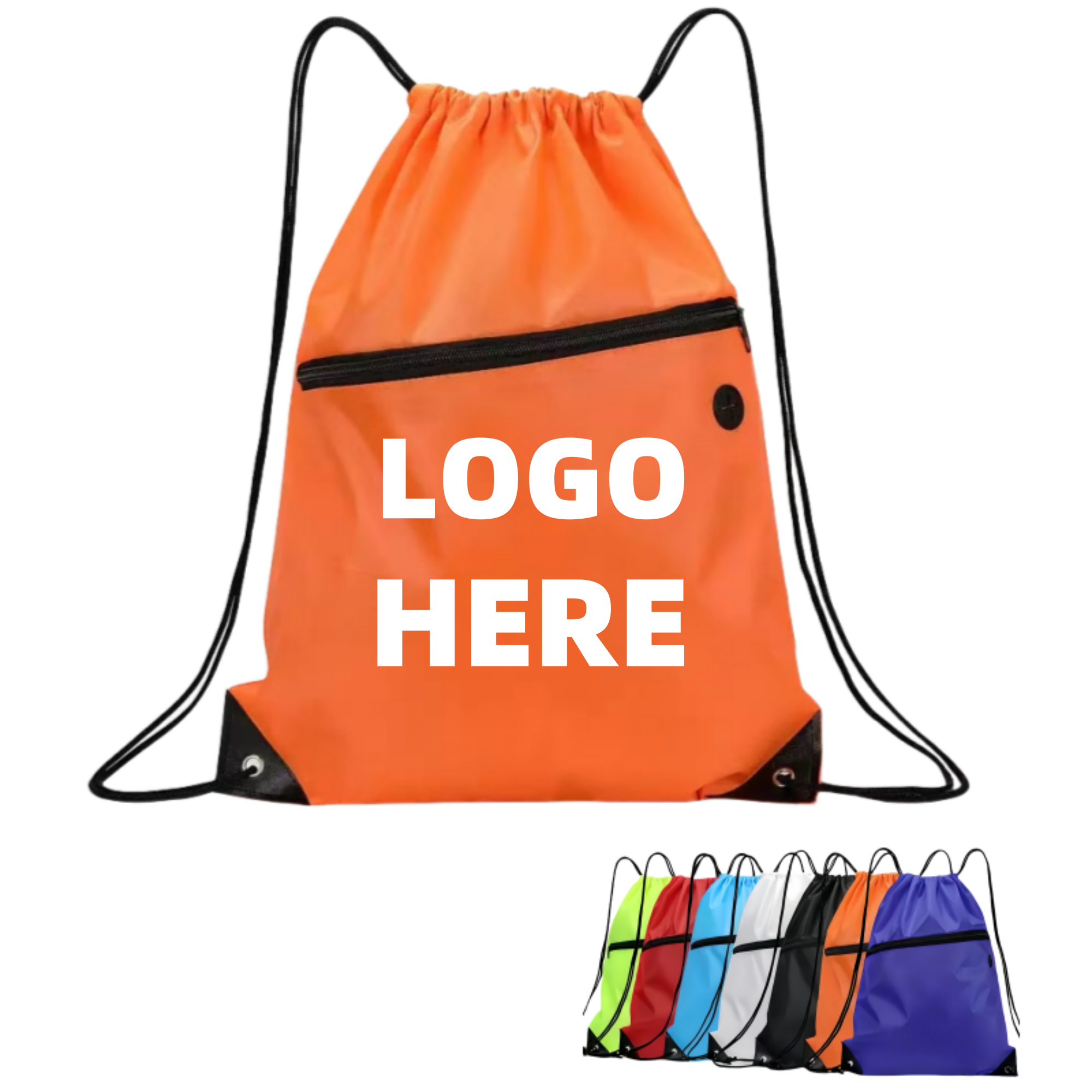 Drawstring Backpacks with Pocket 2