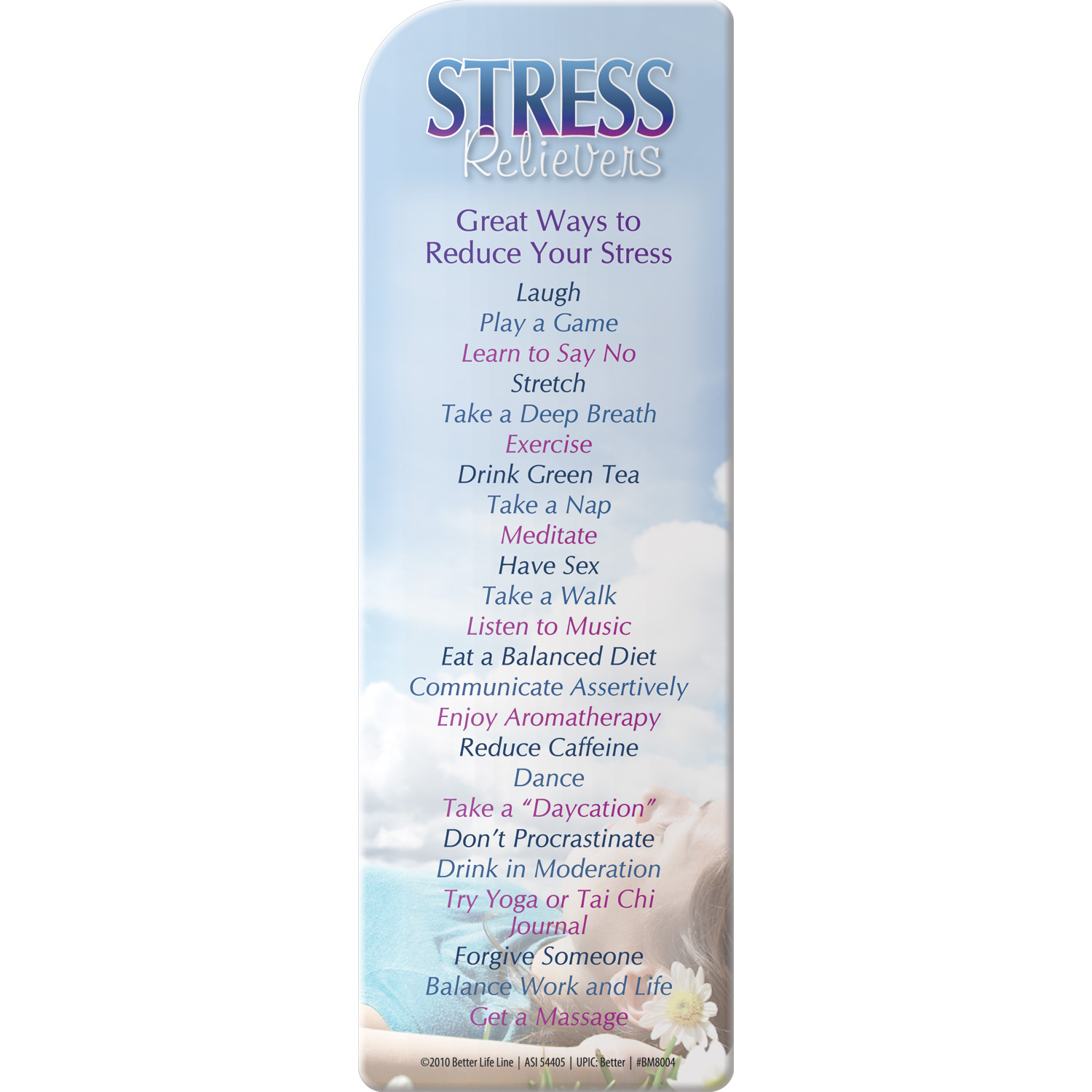 Bookmark - Stress Relievers 1