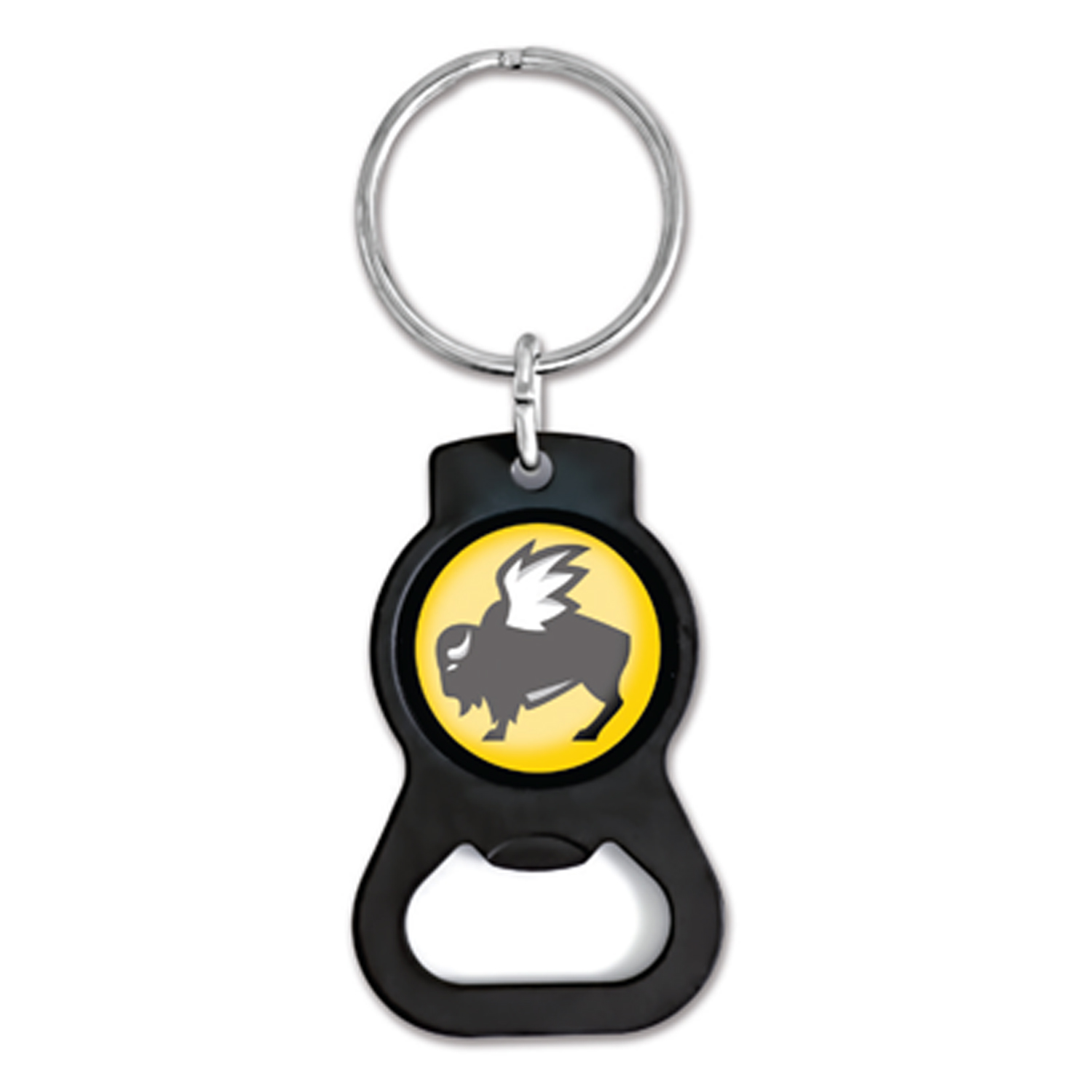 Black Bottle Opener Key Tag With Laminate 2