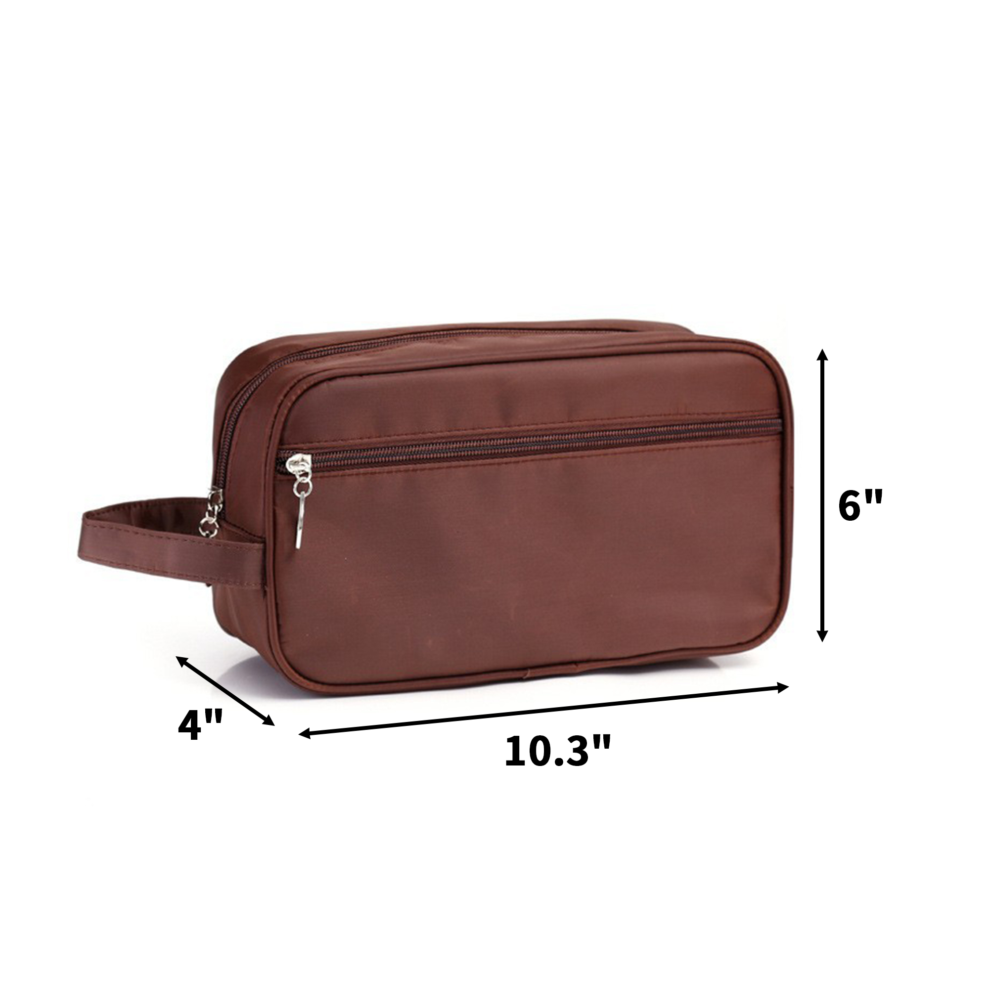 Waterproof Nylon Zipper Cosmetic Bag With Handle 10.3 L 3