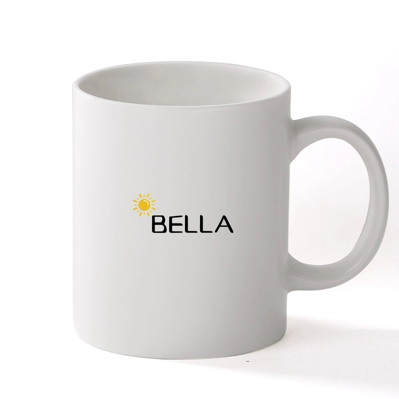 12 Oz White Porcelain Coffee Mugs With Handles 1