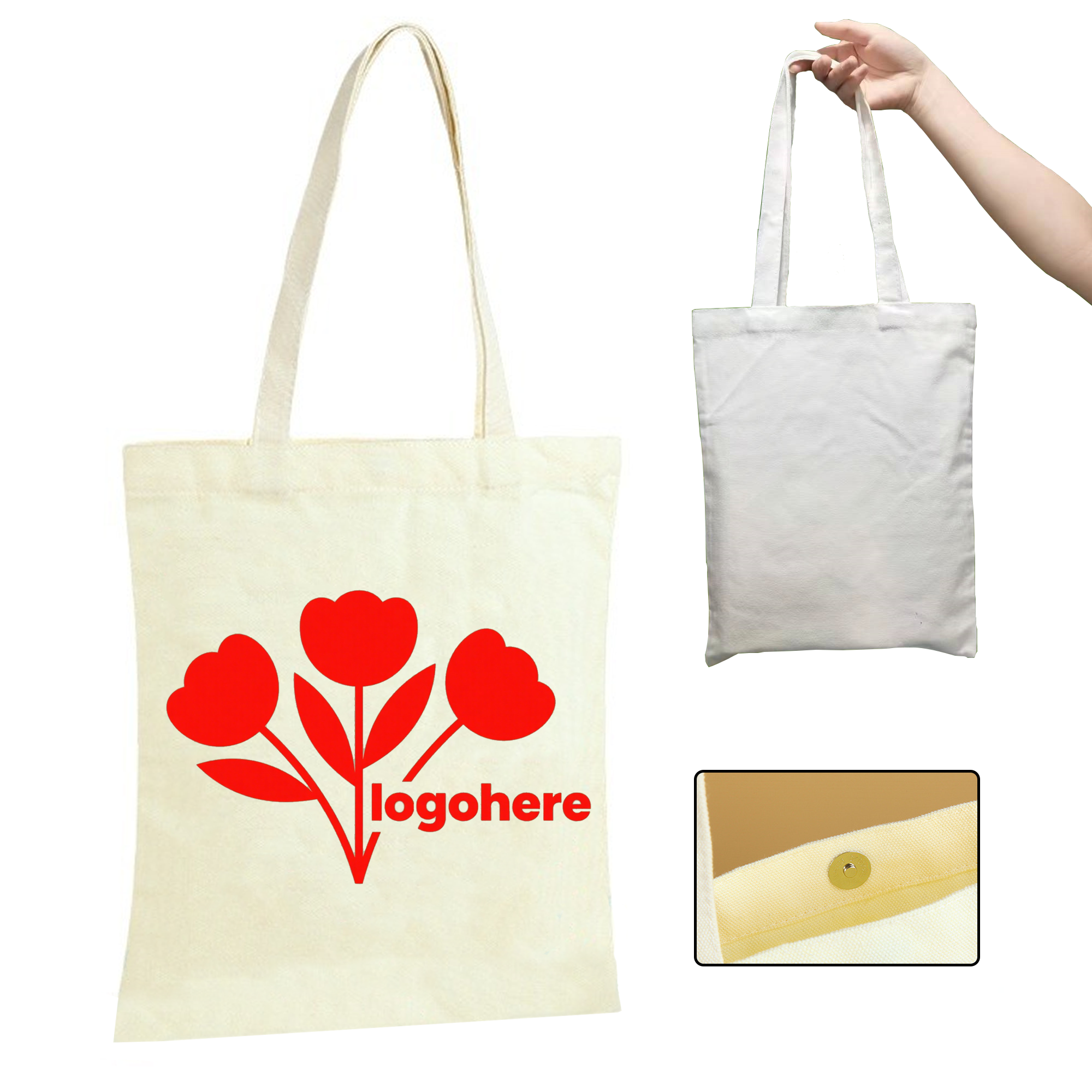 Eco Reusable Shopper Bag, custom tote bag with logo imprint 4