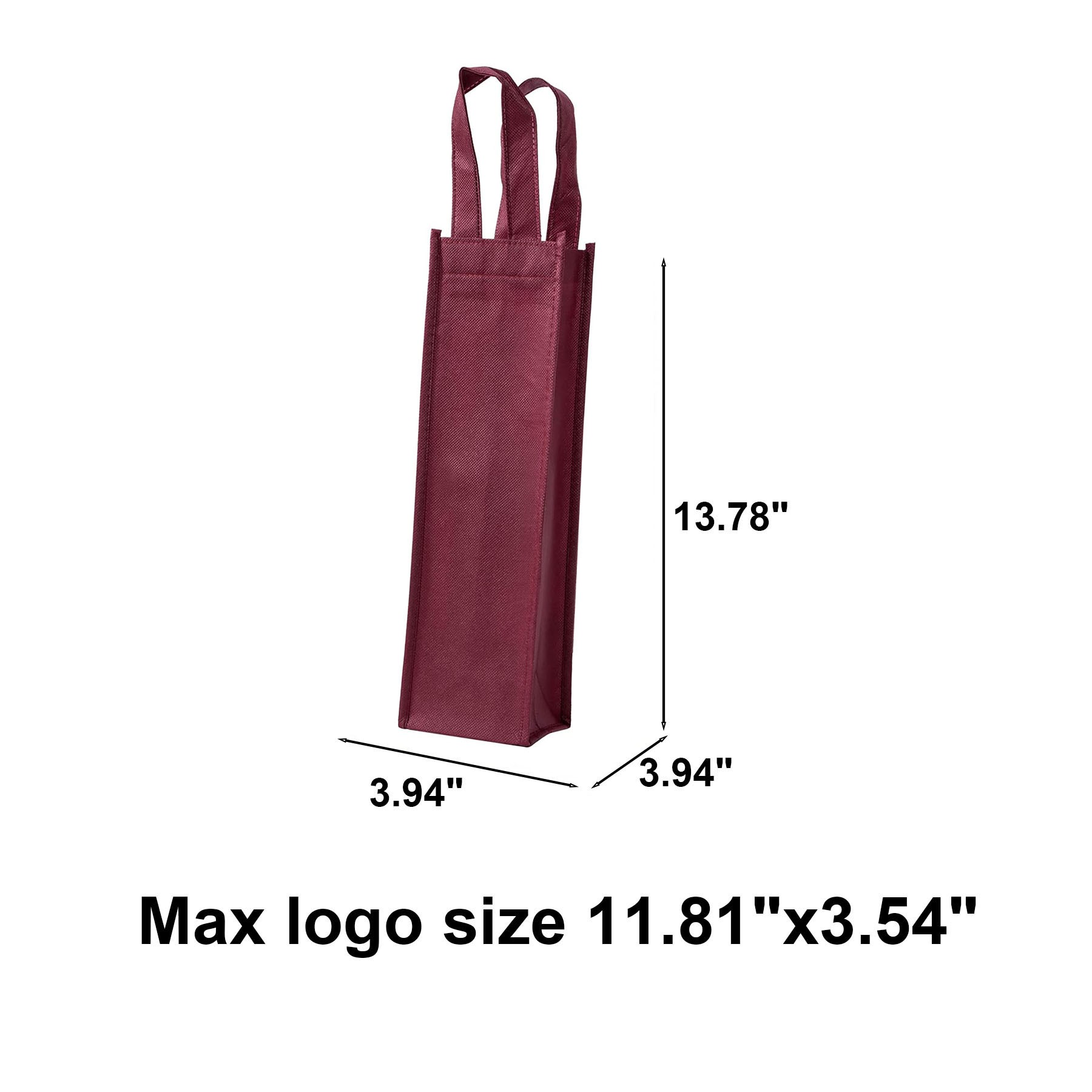 Non-Woven Single Bottle Wine Tote Bag Holder 2