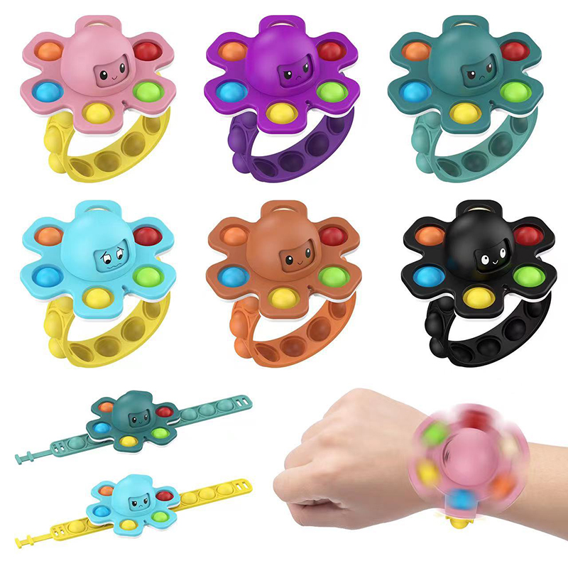 Octopus Pop Fidget Spinners w /Bubble Bracelet 19