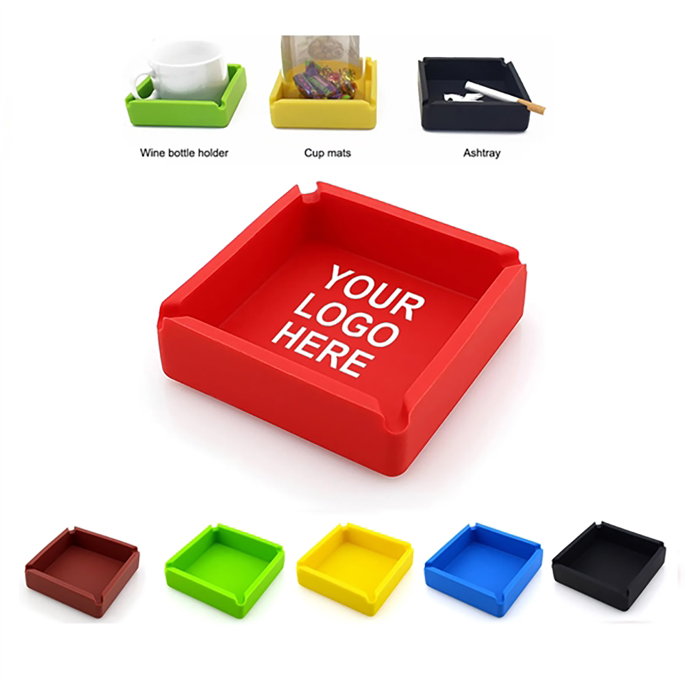 Square Portable Silicone Ashtray 2