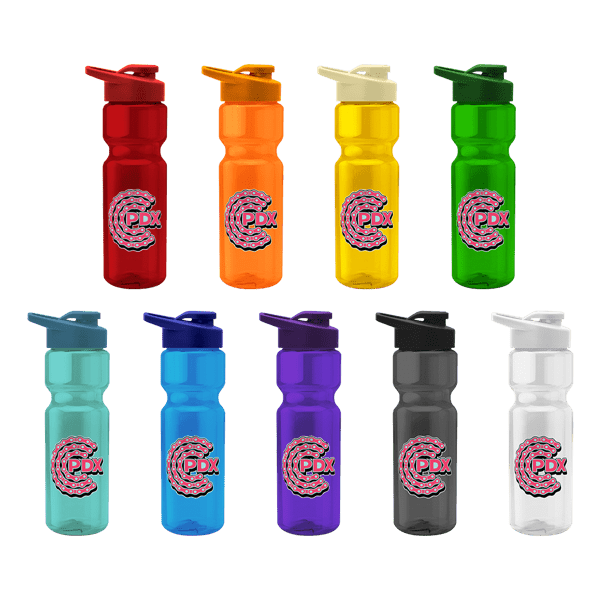 Blazer 28oz Transparent Bike Bottle w/Drink-thru Lid 1593