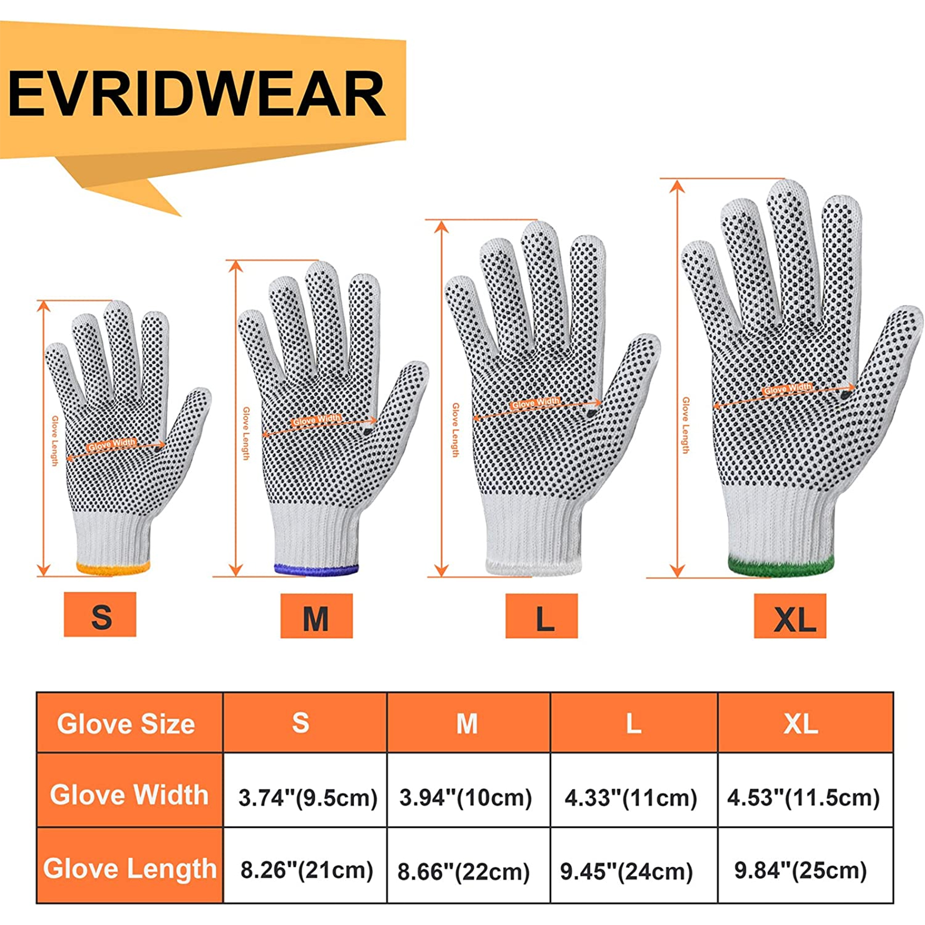 Cotton Polyester String Knit Shell Safety Protection Work Gloves 2