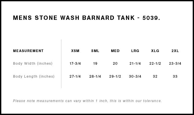 Stone Wash Barnard Tank | 5039 25
