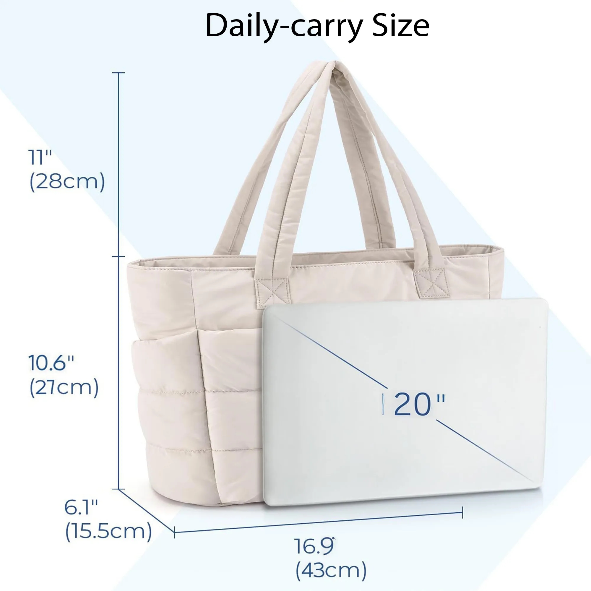 Lightweight Large Tote Bag, custom tote bag with logo imprint 9
