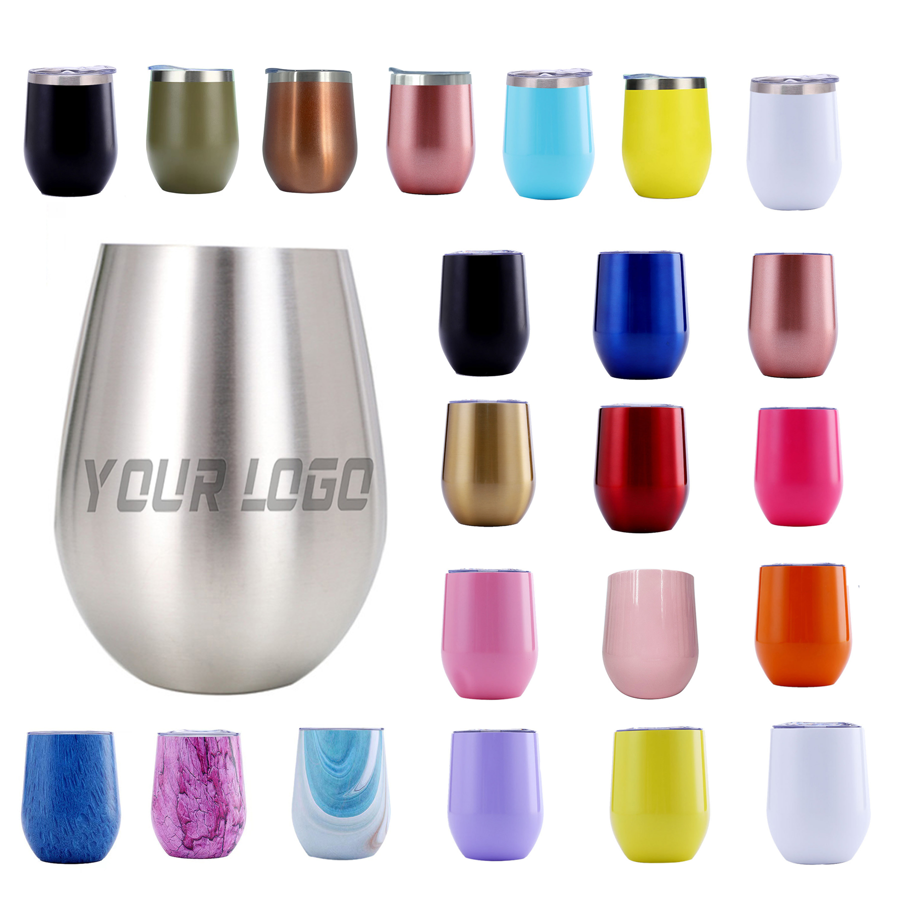 12 Ounces Stainless Steel Wine Glass 1