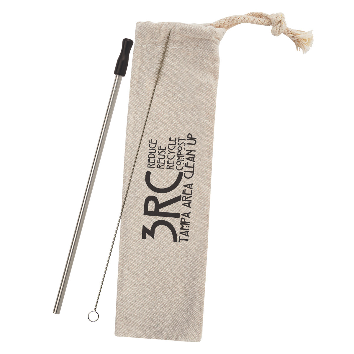 Stainless Straw Kit With Cotton Pouch 14