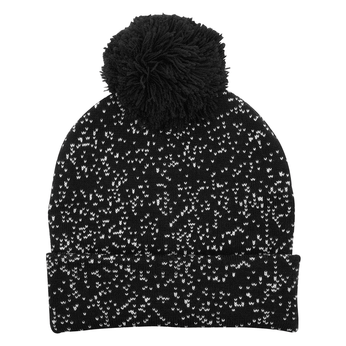 Speckled Pom Beanie With Cuff 10