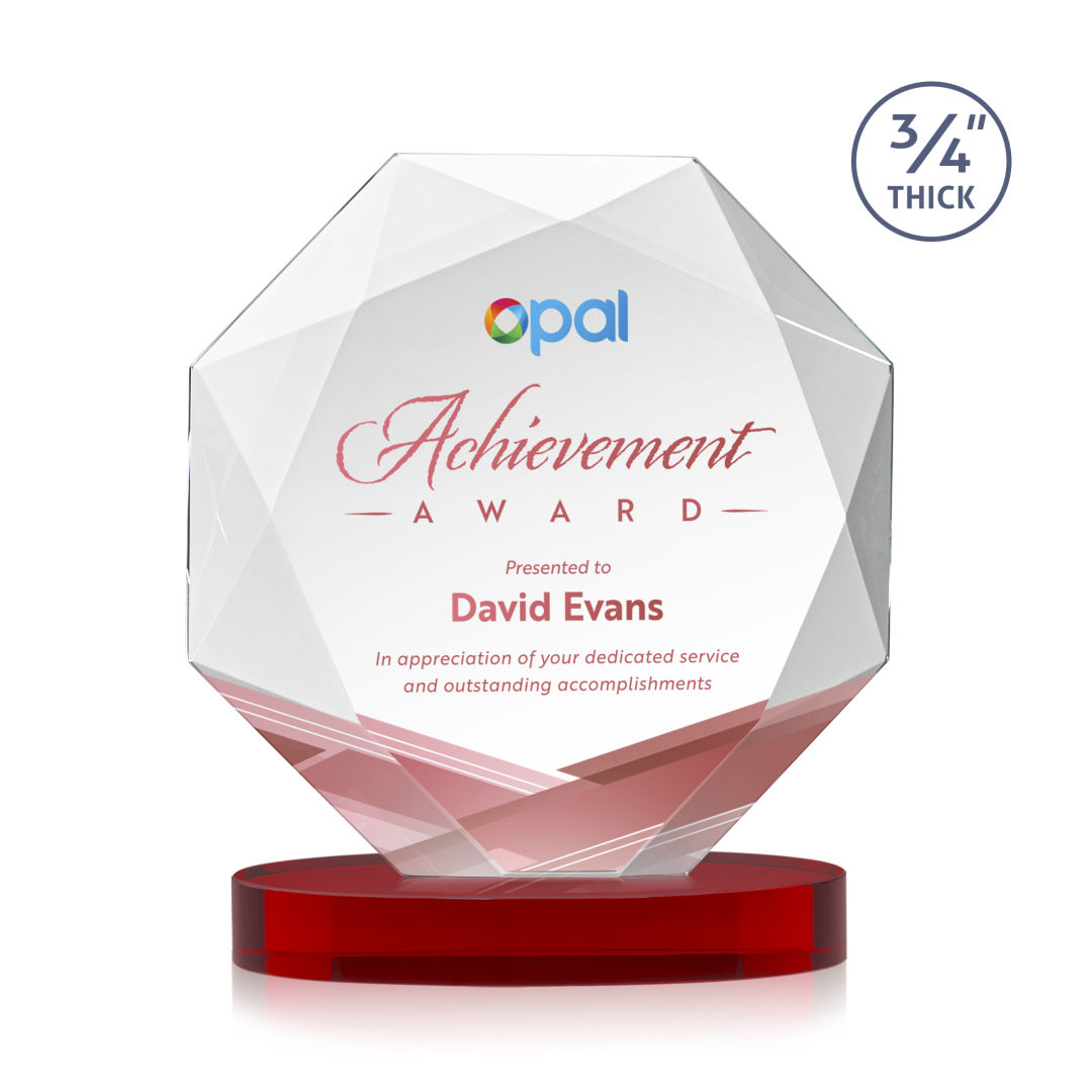 Bradford VividPrint™ Award on Alberton Base - Red 4