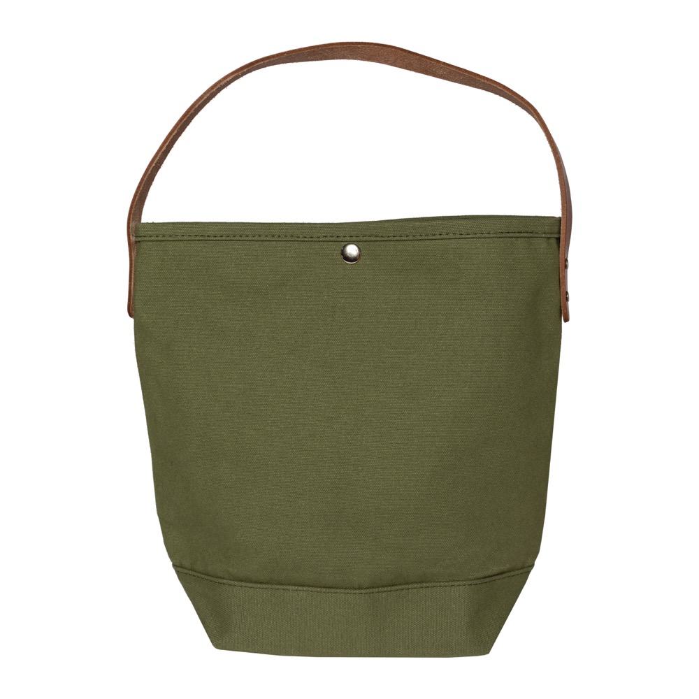 18 Oz. Super Heavy Canvas Bucket Tote w/Leather Handle 6