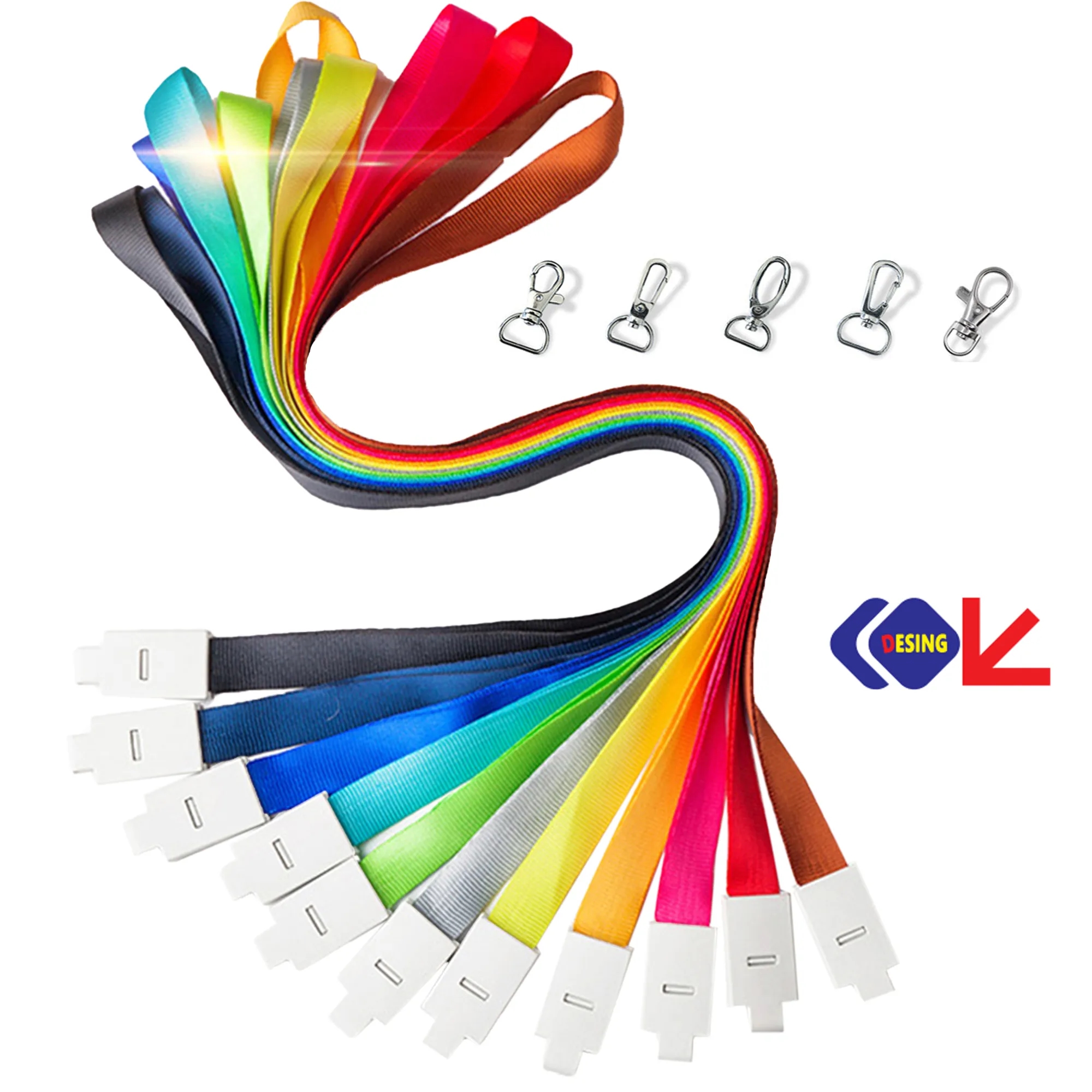 18" X 0.8" Full Color Id Card Lanyard With Hook 2