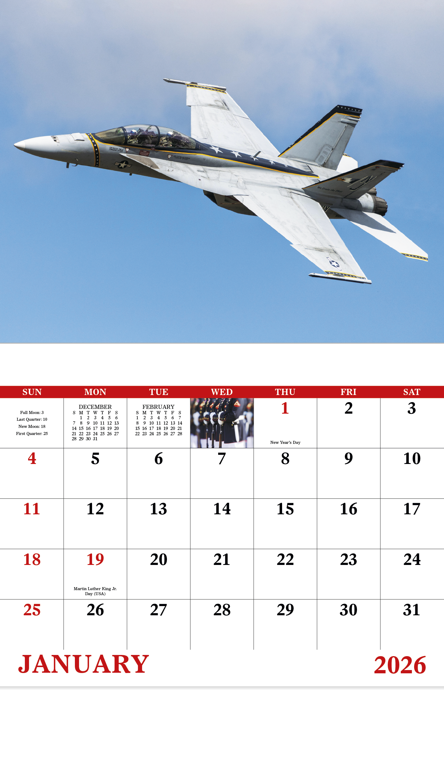 Good Value™ American Armed Forces - Stapled Calendar 3