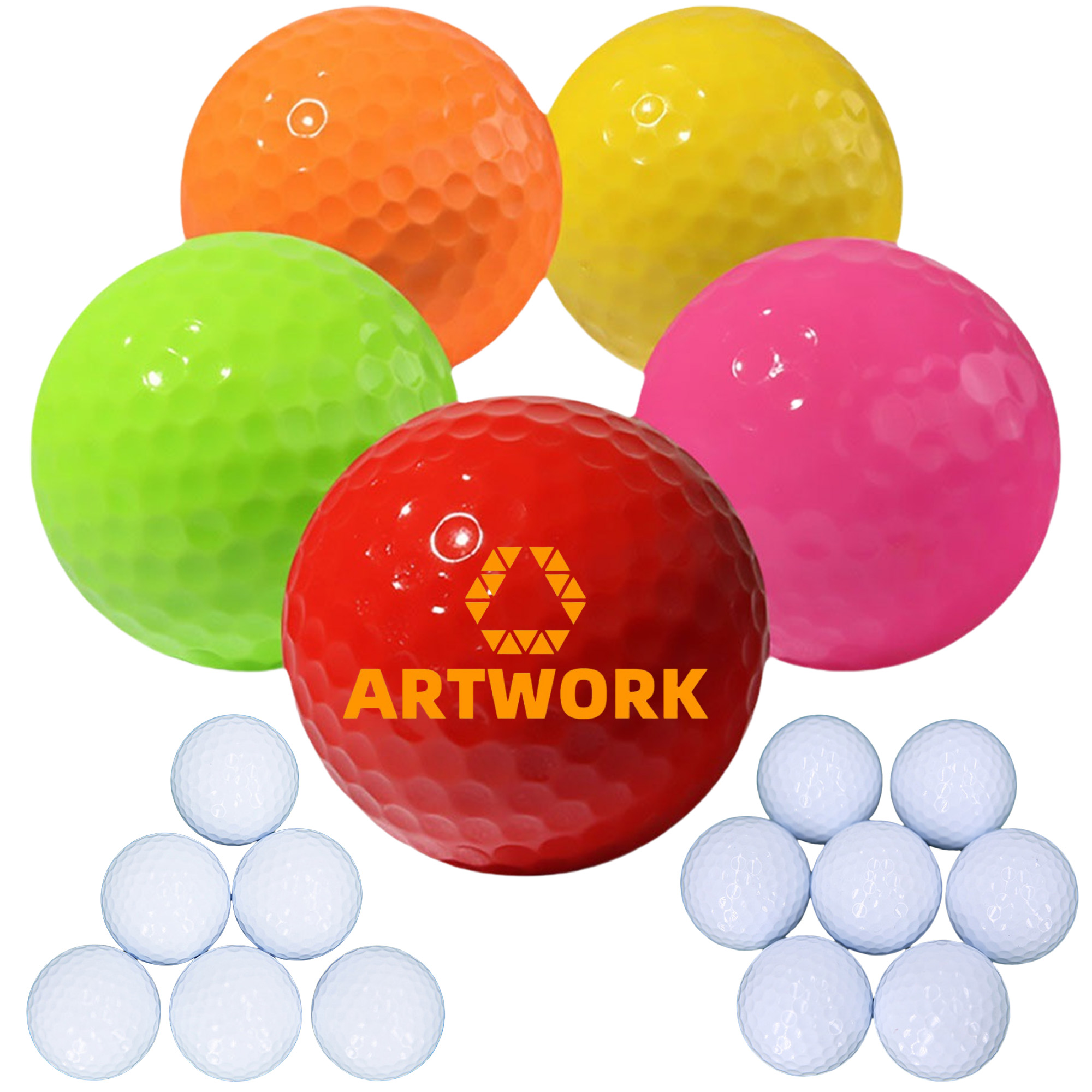 Recycled White Practice Golf Ball 1