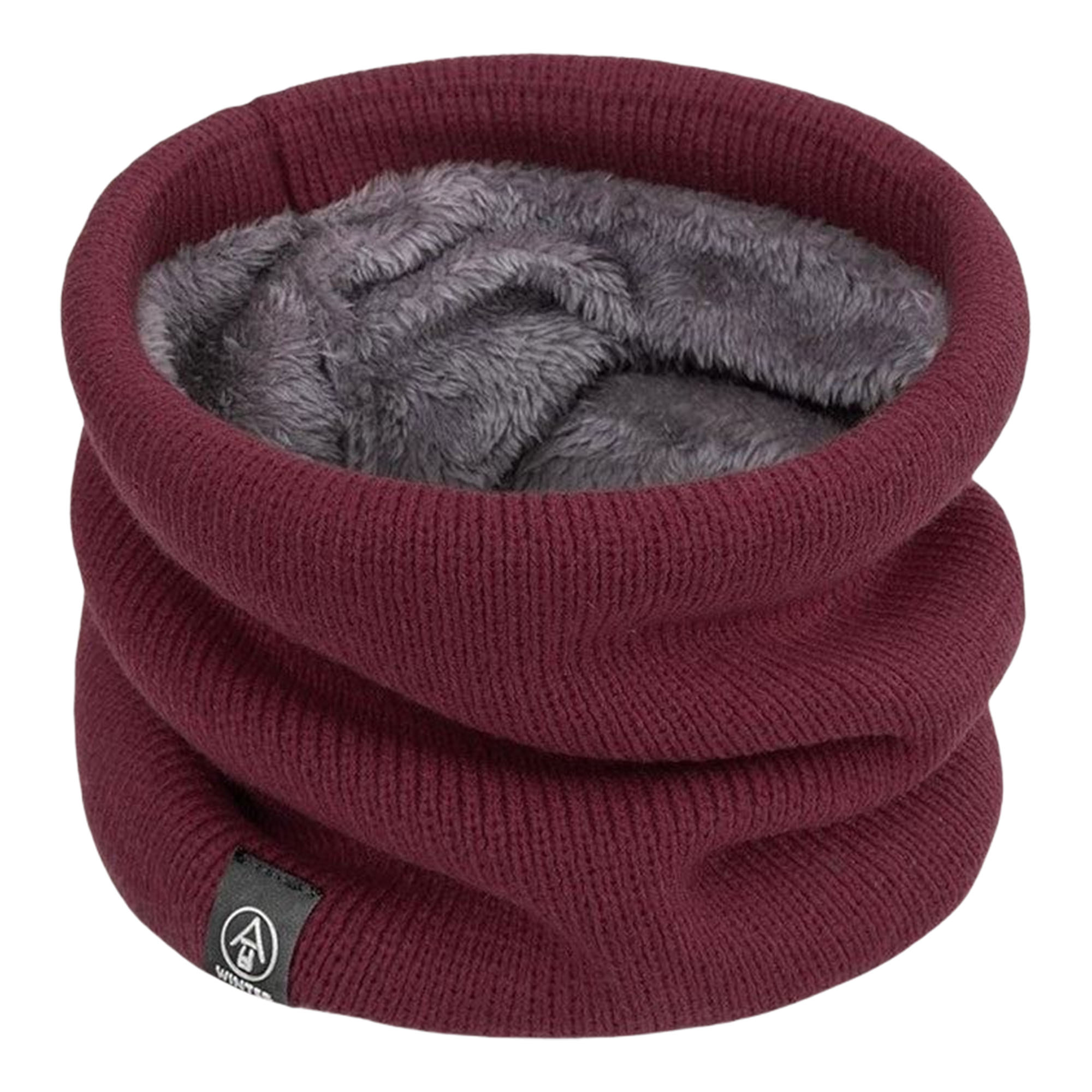Winter Neck Warmer Scarf Fleece Lined Knit Stretchy Cowl for Cycling Cold Weather 7
