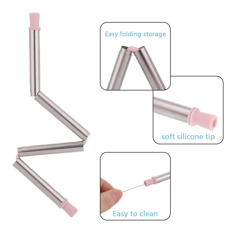 Reusable Collapsible Stainless Steel Straw 4