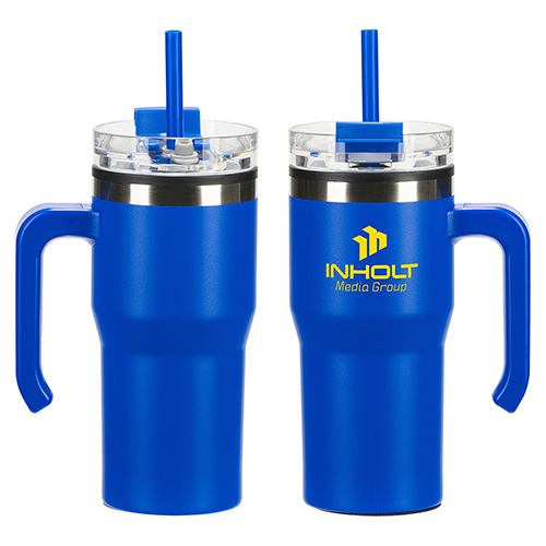 Outback 20 oz Stainless Steel/Polypropylene Mug with Lid and Straw 22