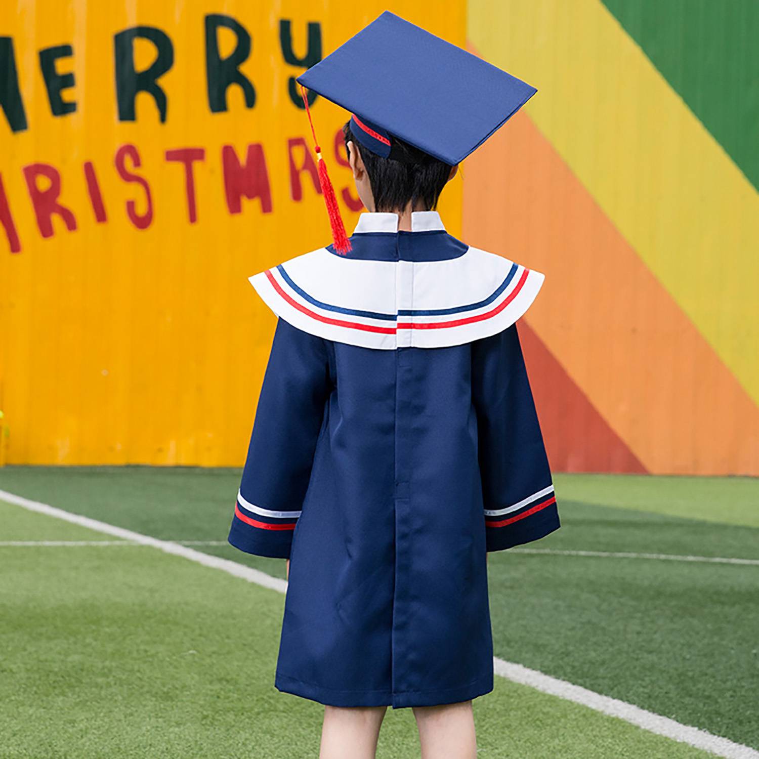 Polyester Kindergarten Graduation Gown Cap Set 5