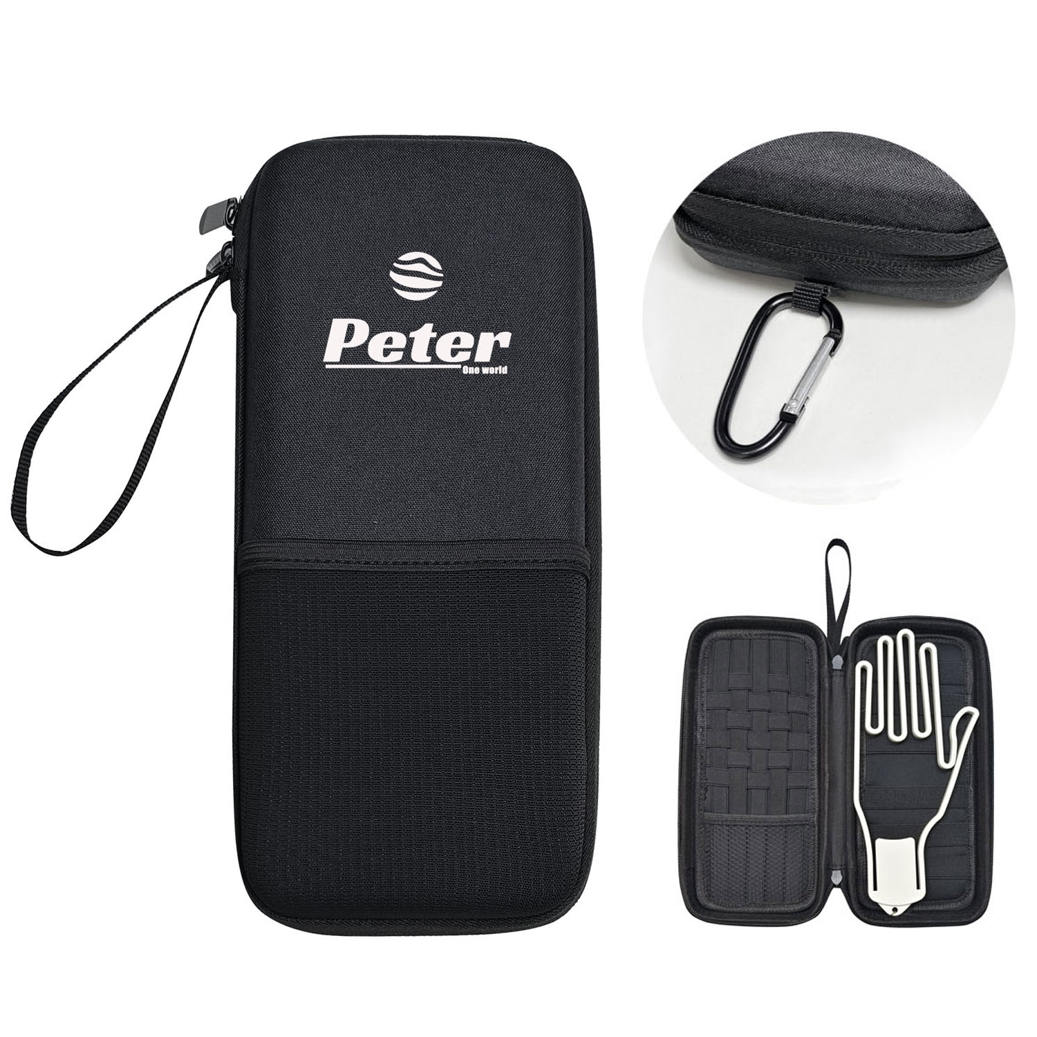 Waterproof EVA Golf Glove Storage Case w/ Carabiner
