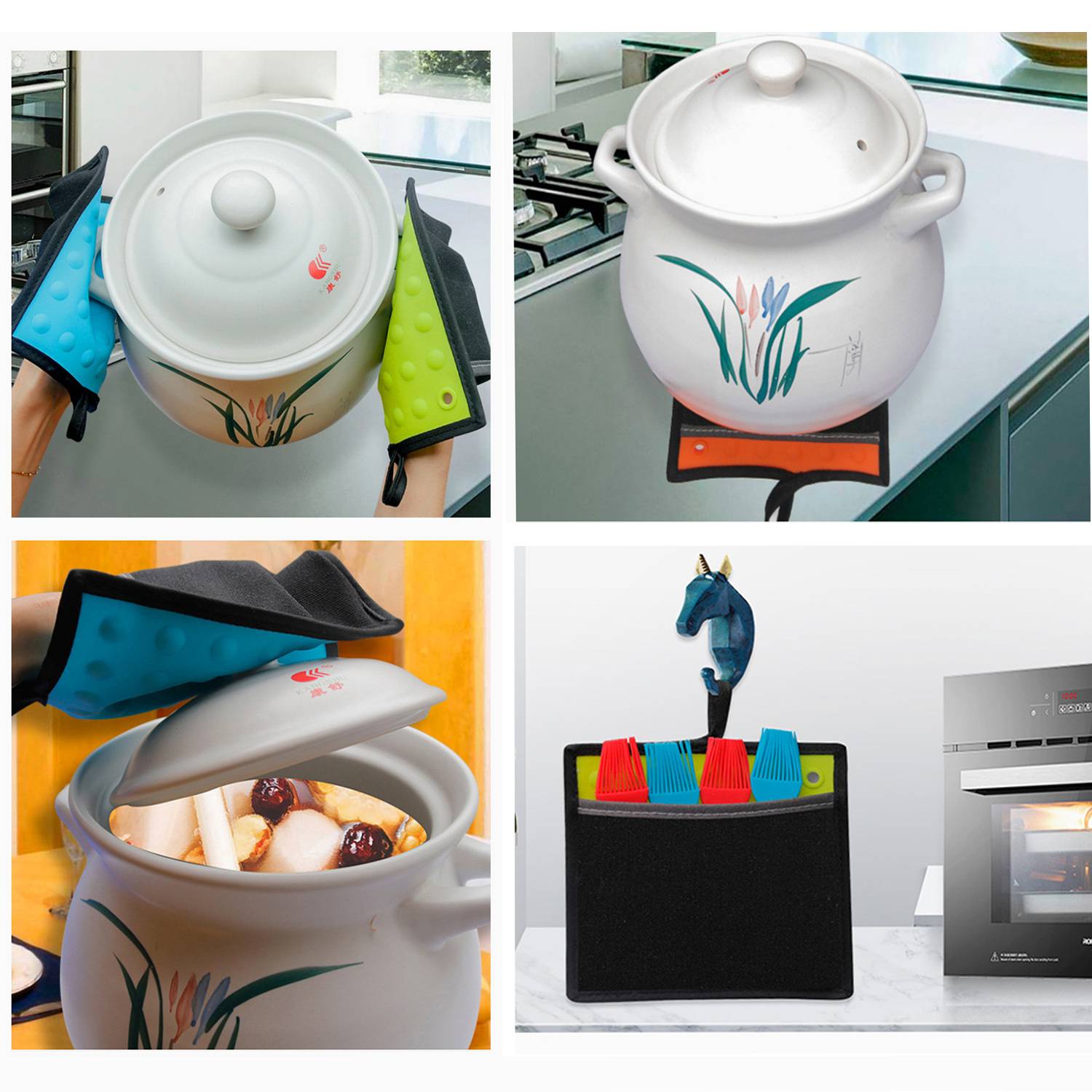 Multifunctional Pot Holders & Oven Mitts 3