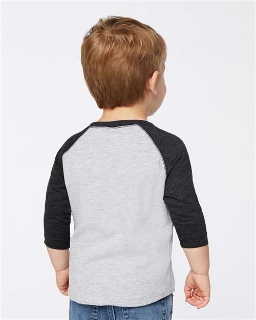 Toddler Baseball Fine Jersey Three-Quarter Sleeve Tee - 3330 14