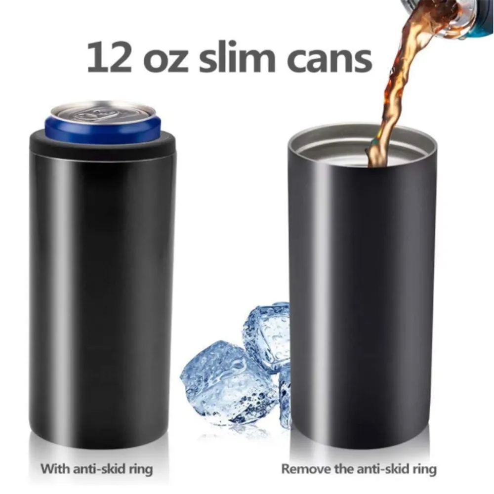 12 oz Stainless Steel Skinny Can Cooler 11