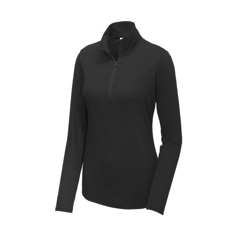 Sport-Tek Women's PosiCharge Tri-Blend Wicking 1/4-Zip Pullover. 34
