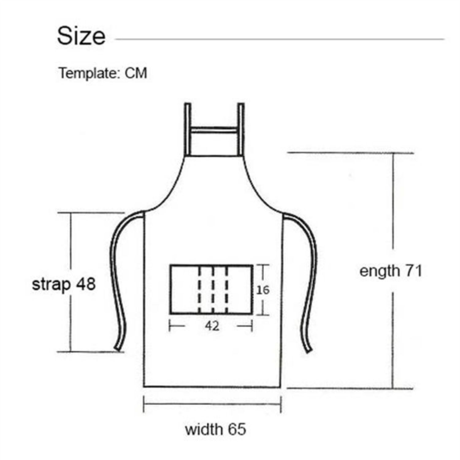 12 oz Woven knitted waterproof Kitchen Apron w/ 2 pockets 1