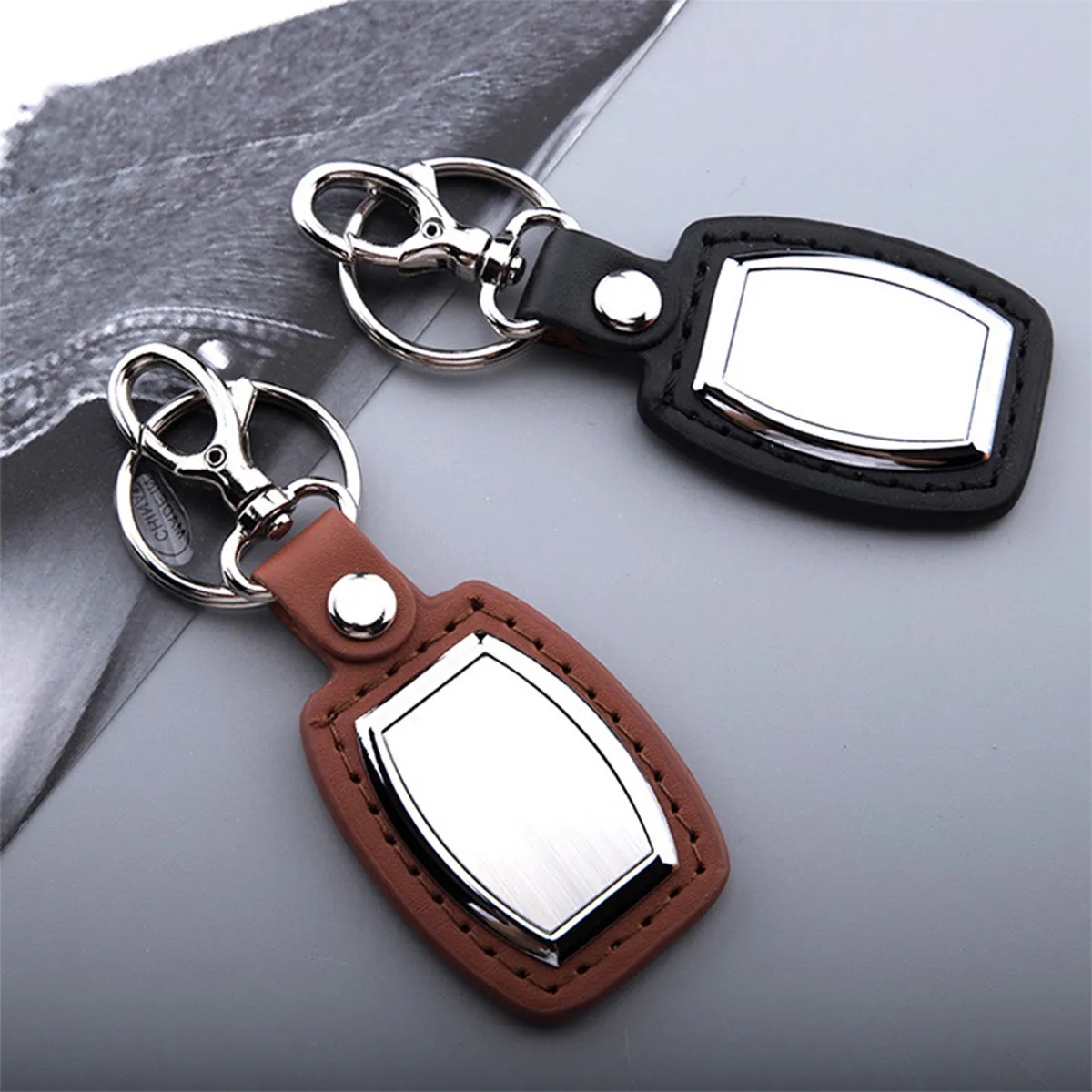 PU Leather Car Key Holder Keychain 4