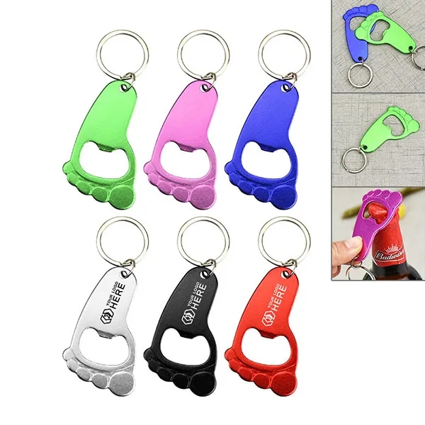 Metal Bottle Opener Keychain - Foot Shaped 4