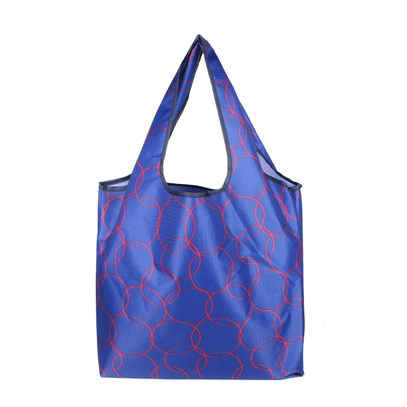 Custom 210D Rip-Stop T-Shirt Style Foldable Bag 8