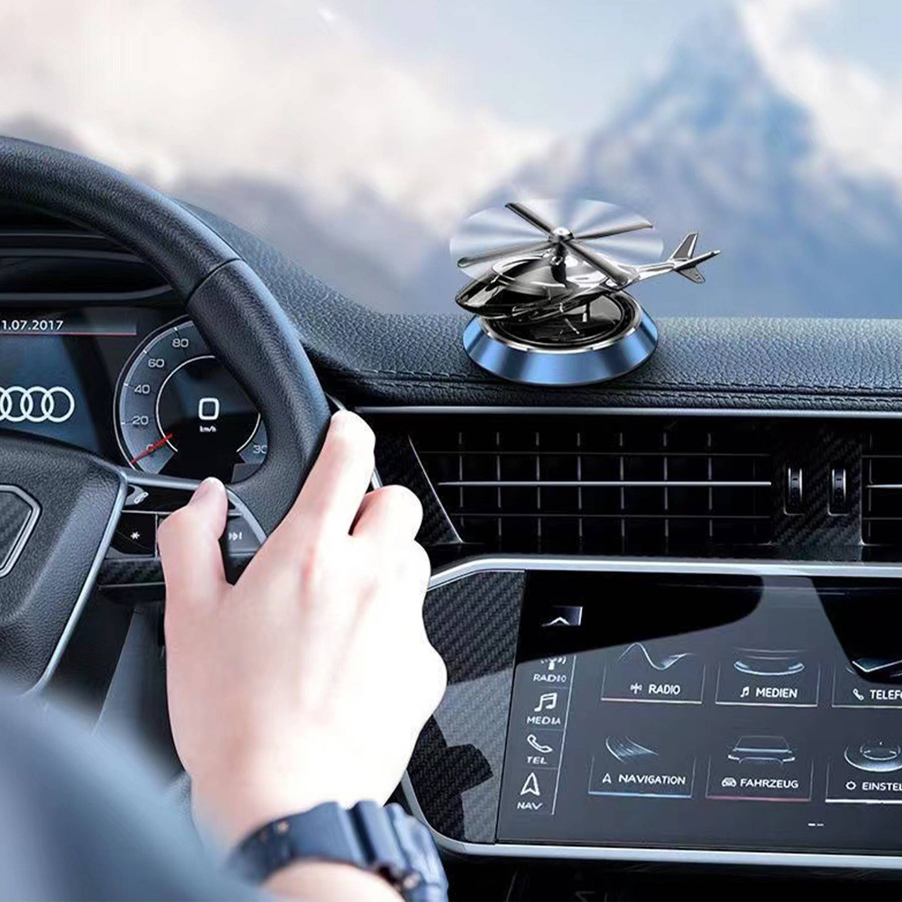 Car Aroma Diffuser Solar Airplane Ornament 4
