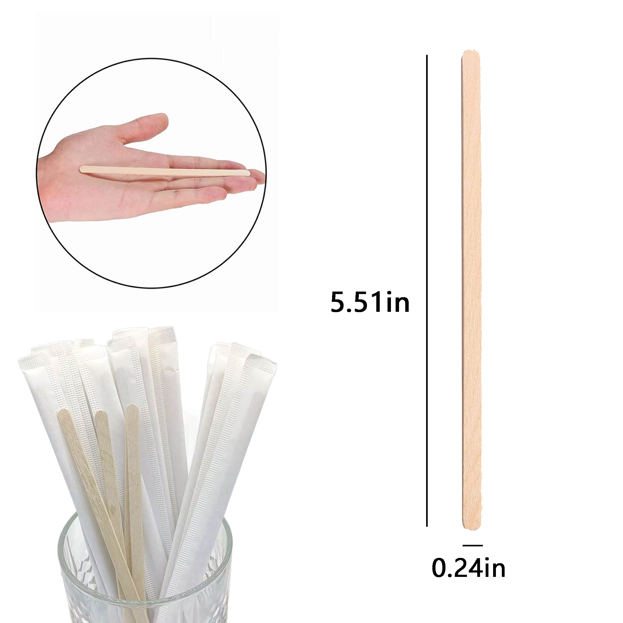 MOQ 100 PCS Custom Wooden Stir Stick 3