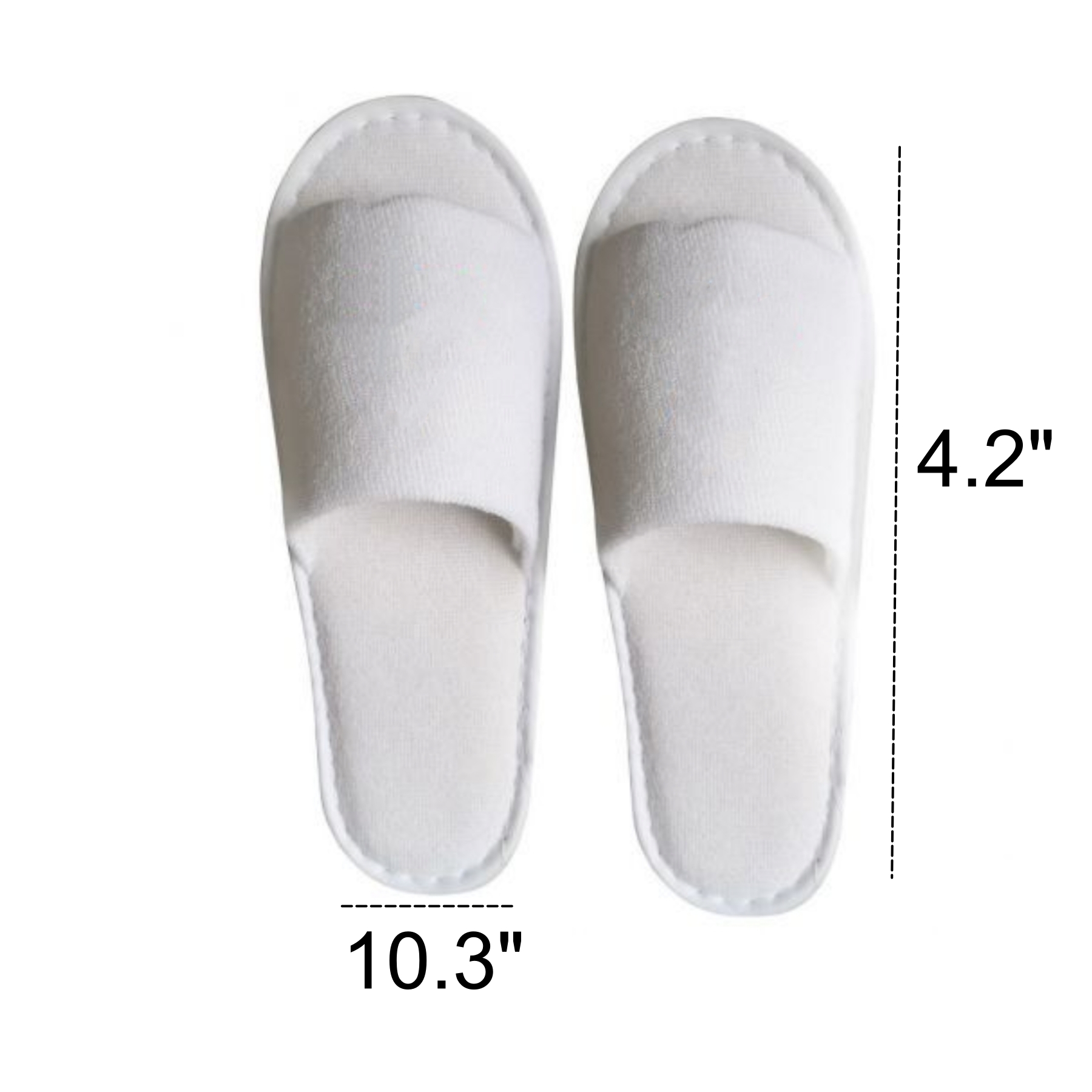 Open Toe Terry Cotton Hotel Slippers 3