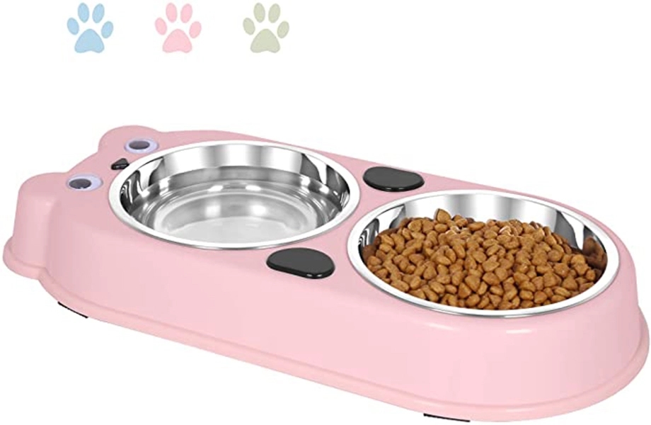 Dog Cat Double Premium Stainless Steel Pet Bowl 2